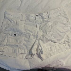 White womans shorts